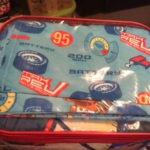 Gently used Lightning McQueen toddler bed set